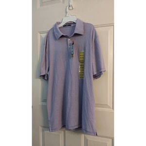Member's Mark Purple & White Striped Medium Polo NWT